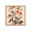 Vintage Floral Motifs with Red Berries 03 | Framed poster