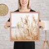 Pampas Grass Wall Art with Seascape Background | Framed poster