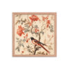 Vintage Floral Motifs with Birds 03 | Framed poster