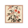 Vintage Floral Motifs with Red Berries 03 | Framed poster