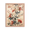Vintage Floral Motifs with Flowers 02 | Framed Poster