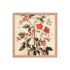 Vintage Floral Motifs with Red Berries 03 | Framed poster