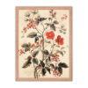 Vintage Floral Motifs with Red Berries 03 | Framed poster