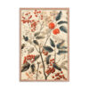 Vintage Floral Motifs with Red Berries 01 | Framed poster