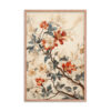 Vintage Floral Motifs with Flowers 03 | Framed Poster