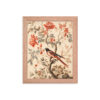 Vintage Floral Motifs with Birds 03 | Framed poster
