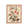 Vintage Floral Motifs with Red Berries 03 | Framed poster