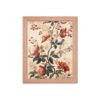 Vintage Floral Motifs with Flowers 02 | Framed Poster