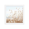 Fluffy Grass Wall Art with Seascape Background | Framed poster