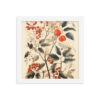 Vintage Floral Motifs with Red Berries 01 | Framed poster