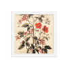 Vintage Floral Motifs with Red Berries 03 | Framed poster
