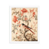 Vintage Floral Motifs with Birds 03 | Framed poster