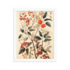 Vintage Floral Motifs with Red Berries 01 | Framed poster