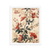 Vintage Floral Motifs with Flowers 02 | Framed Poster