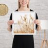 Pampas Grass Wall Art with Seascape Background | Framed poster