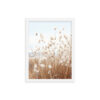 Fluffy Grass Wall Art with Seascape Background | Framed poster