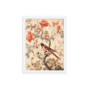 Vintage Floral Motifs with Birds 03 | Framed poster