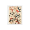 Vintage Floral Motifs with Red Berries 01 | Framed poster