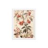 Vintage Floral Motifs with Red Berries 02 | Framed poster
