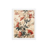 Vintage Floral Motifs with Flowers 02 | Framed Poster