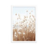 Fluffy Grass Wall Art with Seascape Background | Framed poster