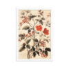 Vintage Floral Motifs with Red Berries 03 | Framed poster