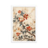 Vintage Floral Motifs with Flowers 03 | Framed Poster