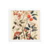 Vintage Floral Motifs with Red Berries 01 | Framed poster