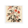 Vintage Floral Motifs with Red Berries 03 | Framed poster