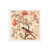 Vintage Floral Motifs with Birds 03 | Framed poster