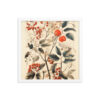 Vintage Floral Motifs with Red Berries 01 | Framed poster