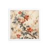 Vintage Floral Motifs with Flowers 03 | Framed Poster