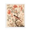 Vintage Floral Motifs with Birds 03 | Framed poster