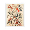 Vintage Floral Motifs with Red Berries 01 | Framed poster