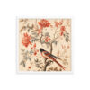 Vintage Floral Motifs with Birds 03 | Framed poster