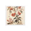 Vintage Floral Motifs with Red Berries 02 | Framed poster