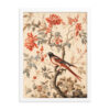Vintage Floral Motifs with Birds 03 | Framed poster