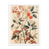 Vintage Floral Motifs with Red Berries 01 | Framed poster