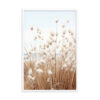 Fluffy Grass Wall Art with Seascape Background | Framed poster
