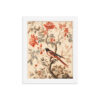 Vintage Floral Motifs with Birds 03 | Framed poster