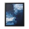 Icy Currents Blue Abstract Art | Framed Gallery Canvas Wrap