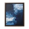 Icy Currents Blue Abstract Art | Framed Gallery Canvas Wrap