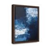 Icy Currents Blue Abstract Art | Framed Gallery Canvas Wrap