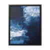 Icy Currents Blue Abstract Art | Framed Gallery Canvas Wrap