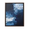 Icy Currents Blue Abstract Art | Framed Gallery Canvas Wrap