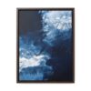 Icy Currents Blue Abstract Art | Framed Gallery Canvas Wrap