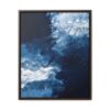 Icy Currents Blue Abstract Art | Framed Gallery Canvas Wrap