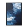 Icy Currents Blue Abstract Art | Framed Gallery Canvas Wrap