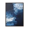 Icy Currents Blue Abstract Art | Framed Gallery Canvas Wrap