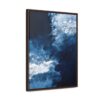 Icy Currents Blue Abstract Art | Framed Gallery Canvas Wrap